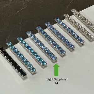 Danny Pollak Light Sapphire Swarovski Crystal Bobby Pin (#4) - approx. 2.5 in.
